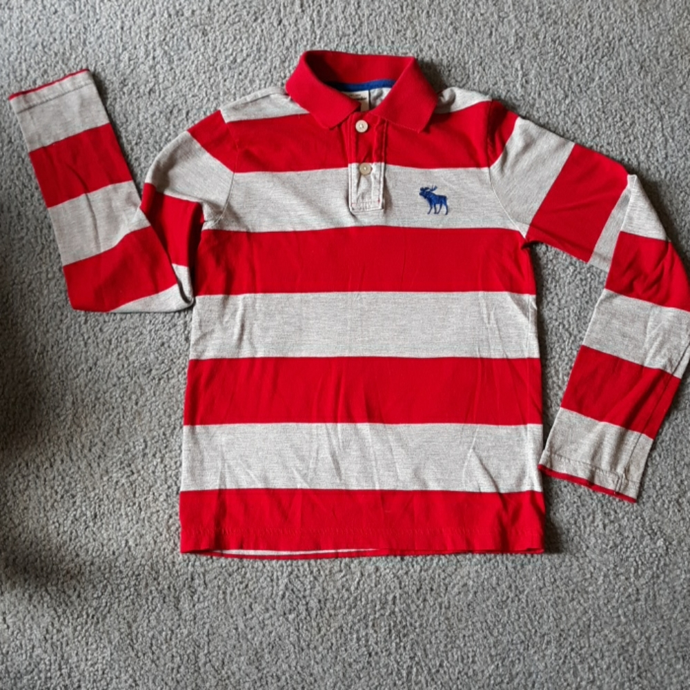 Boys Abercrombie long sleeve polo